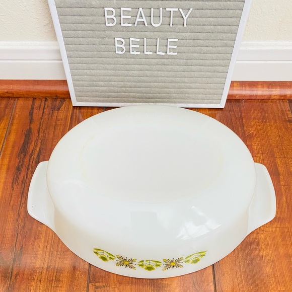 Vintage Anchor Hocking Meadow green 1 1/2 quart oval casserole dish baking dish - Picture 6 of 8